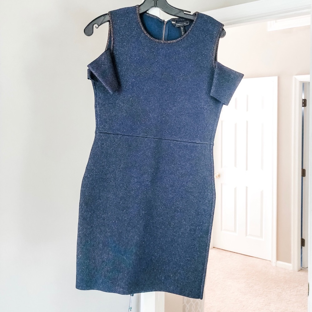 BCBG MaxAzria cold should mink dress